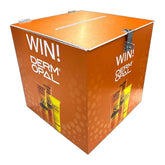 Branded Countertop Entry Form Box Cube in white ABS