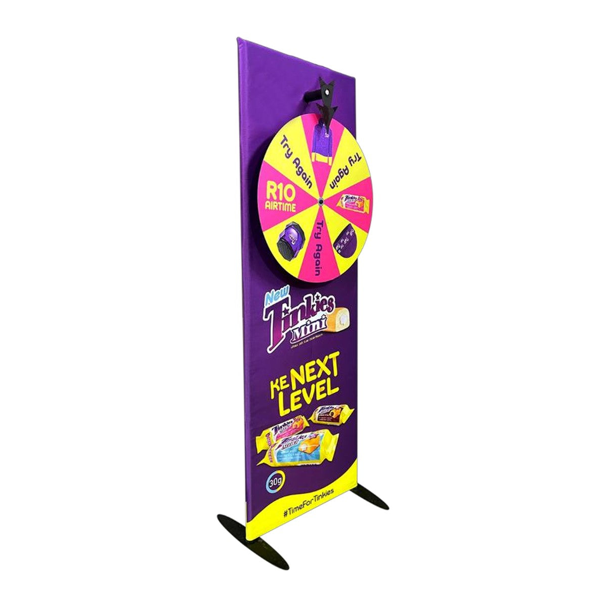 Branded Slinky Spinning Wheel fabric standee – view 3