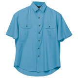 Plain Bush Shirt Mens - DUSK BLUE 4XL