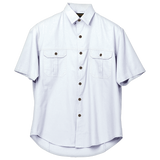 Plain Bush Shirt Mens - WHITE S