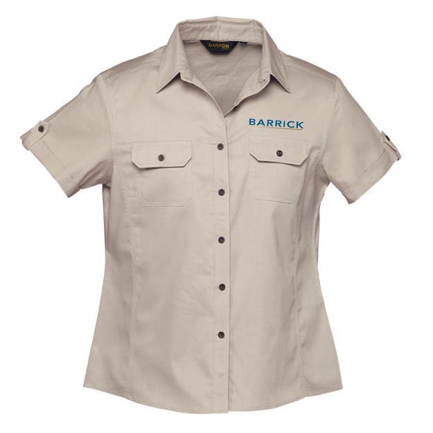 Plain Bush Shirt Ladies - Stone