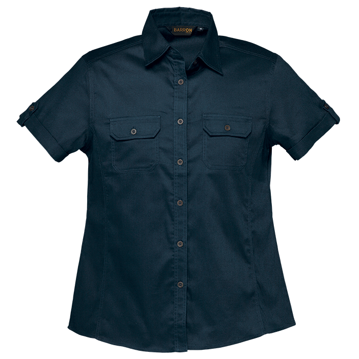 Plain Bush Shirt Ladies - Navy 4XL