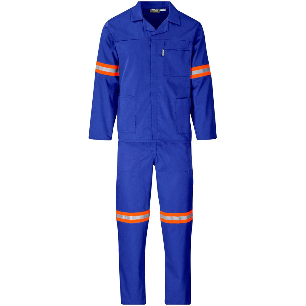 Trade Polycotton Conti Suit - Reflective Arms & Legs - Orange Tape ROYAL BLUE