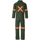 Acid Resistant Polycotton Conti Suit - Reflective Arm, Legs & Back - Orange Tape