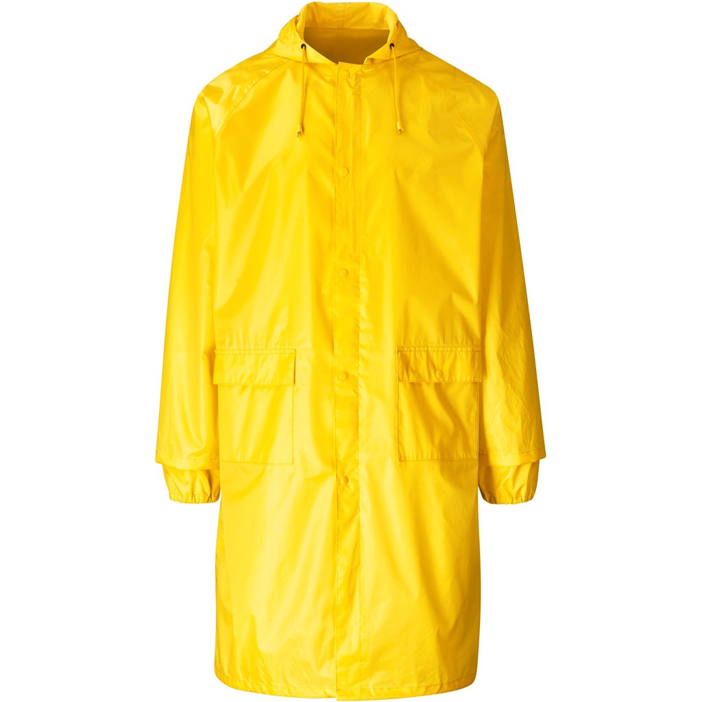 Thunder Rubberised Polyester/Pvc Raincoat - Yellow YELLOW