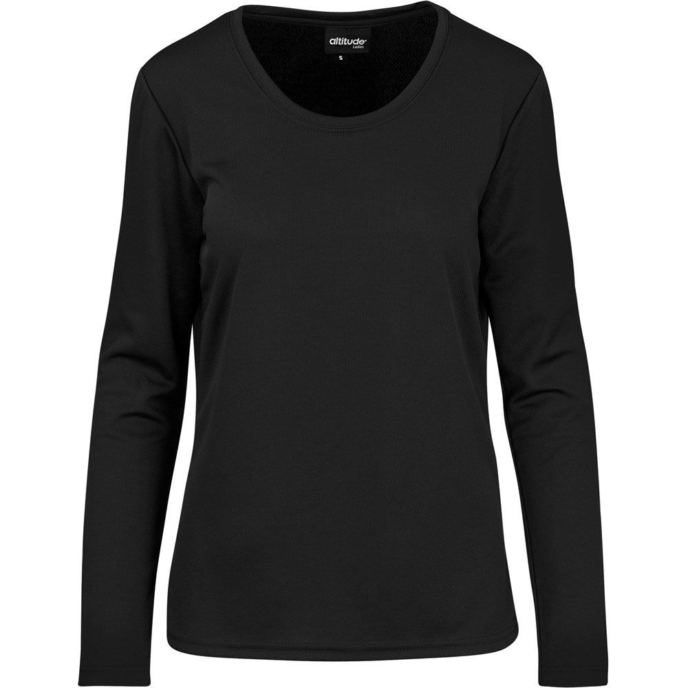 Ladies Long Sleeve All Star T-Shirt BLACK