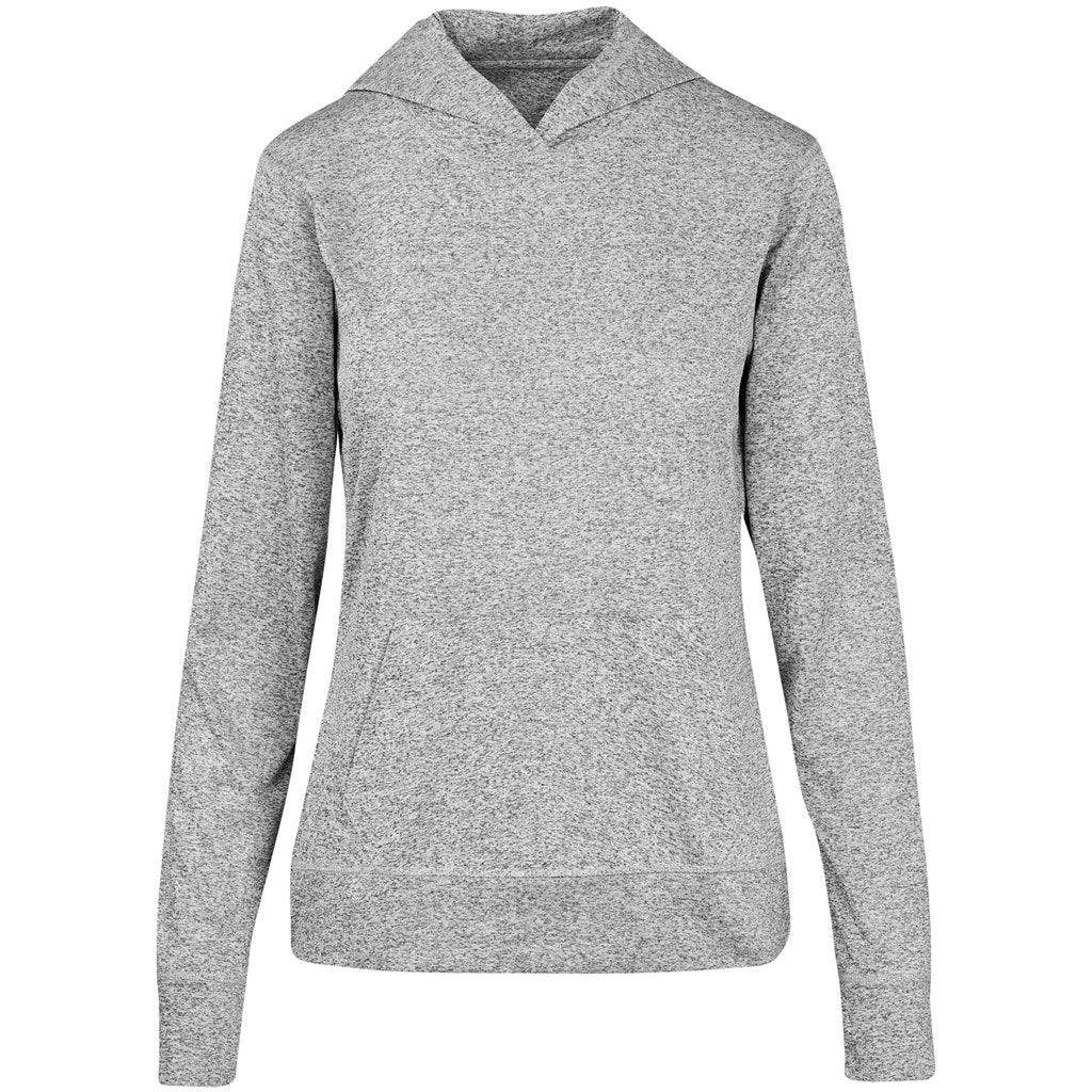 Ladies Fitness Lightweight Hooded Sweater GREY