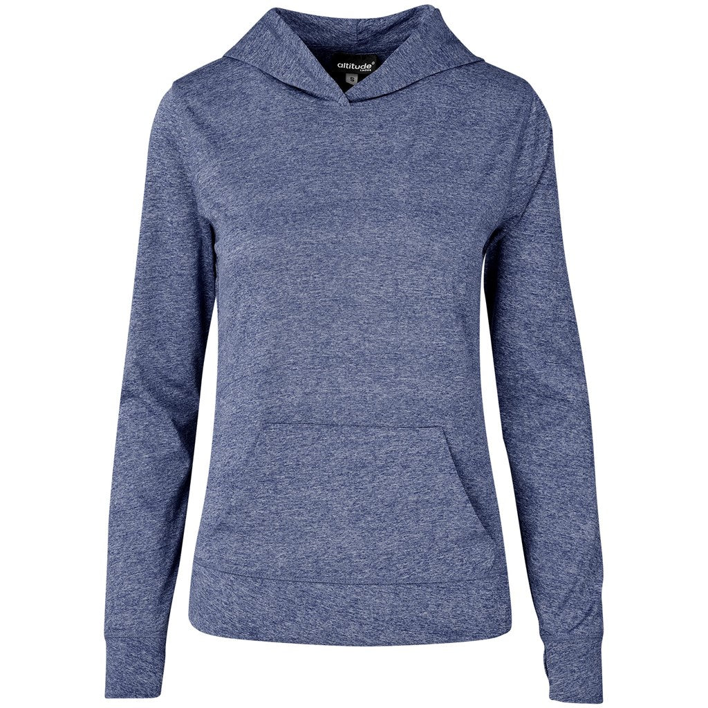 Ladies Fitness Lightweight Hooded Sweater NAVY