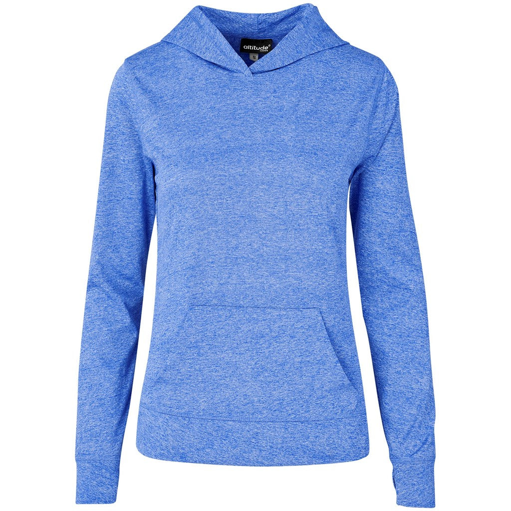 Ladies Fitness Lightweight Hooded Sweater ROYAL BLUE