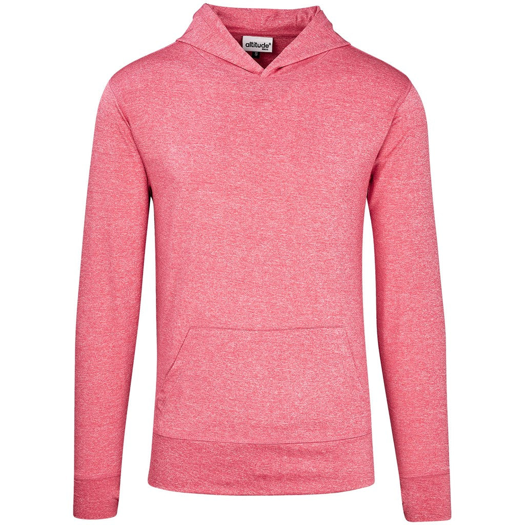 Mens Fitness Lightweight Hooded Sweater - Red RED
