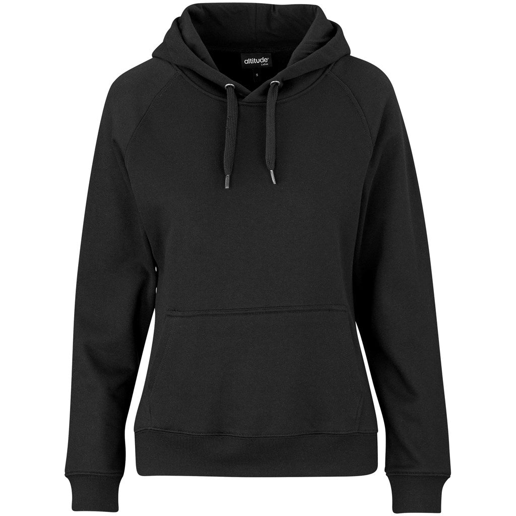 Ladies Harvard Heavyweight Hooded Sweater BLACK