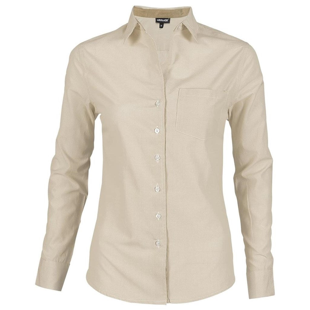 Ladies Long Sleeve Lisbon Shirt - Stone STONE