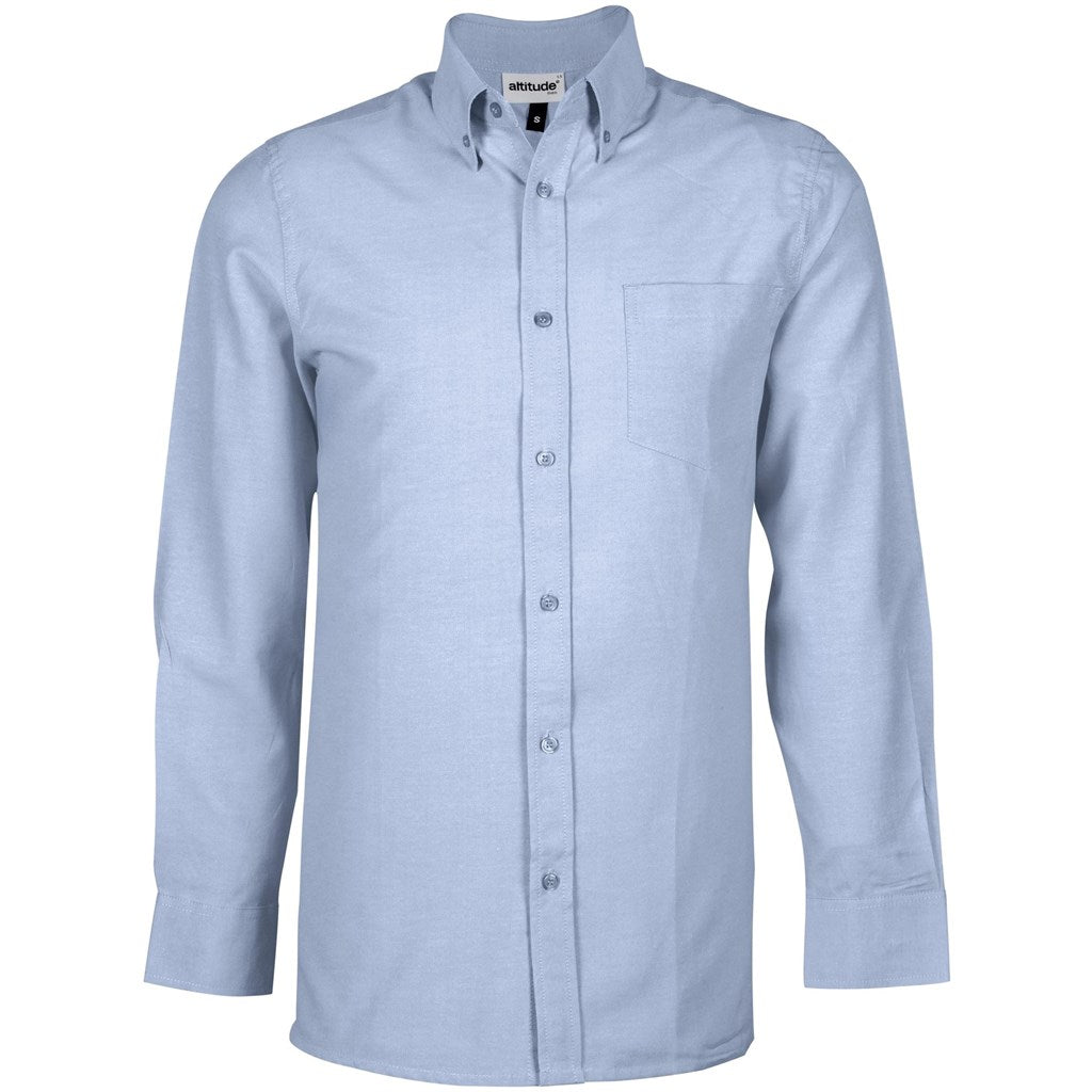Mens Long Sleeve Oxford Shirt - Light Blue LIGHT BLUE