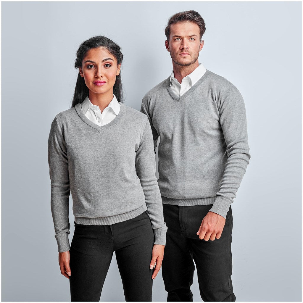 Mens Long Sleeve Peru V-Neck Jersey - Grey