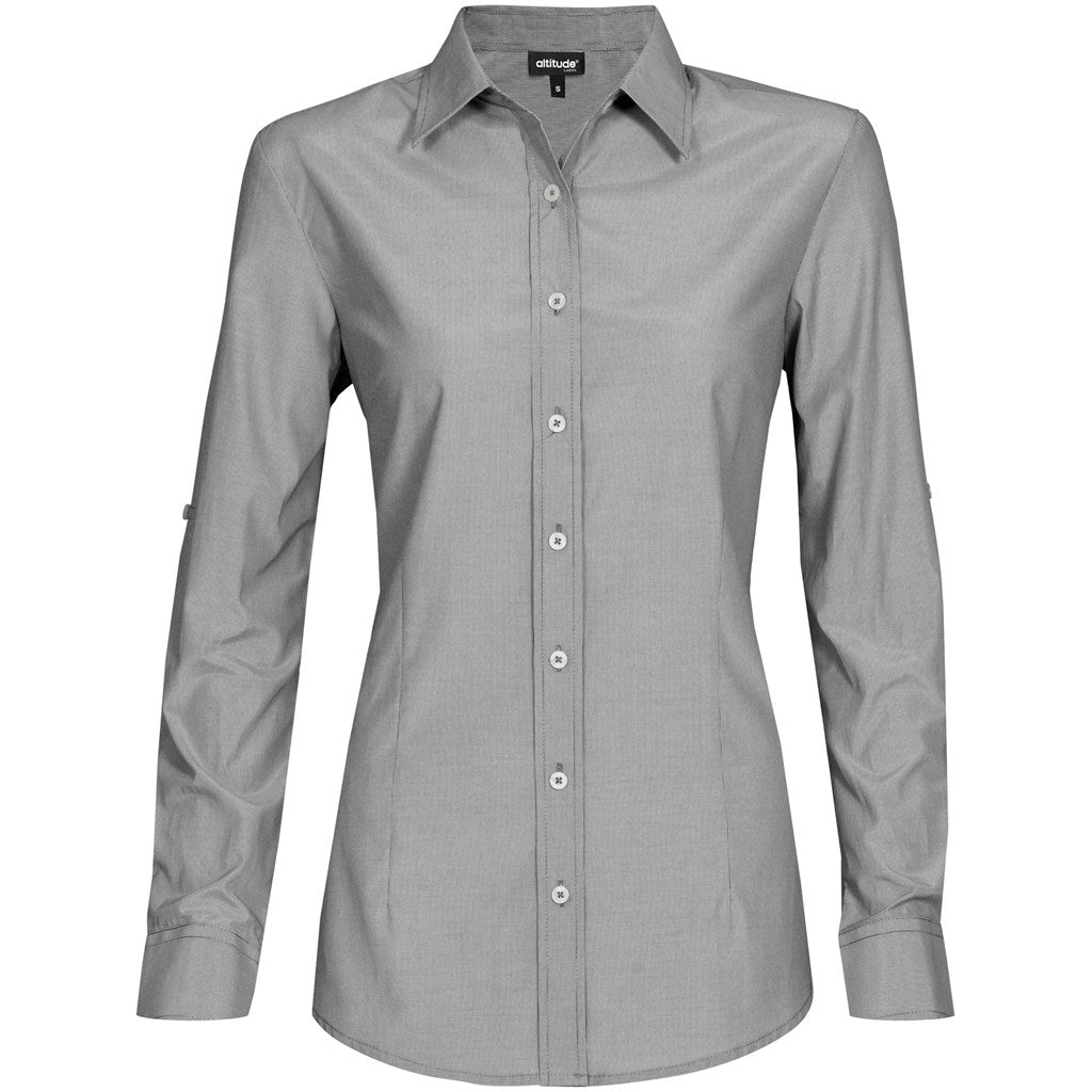 Ladies Long Sleeve Portsmouth Shirt - Black BLACK
