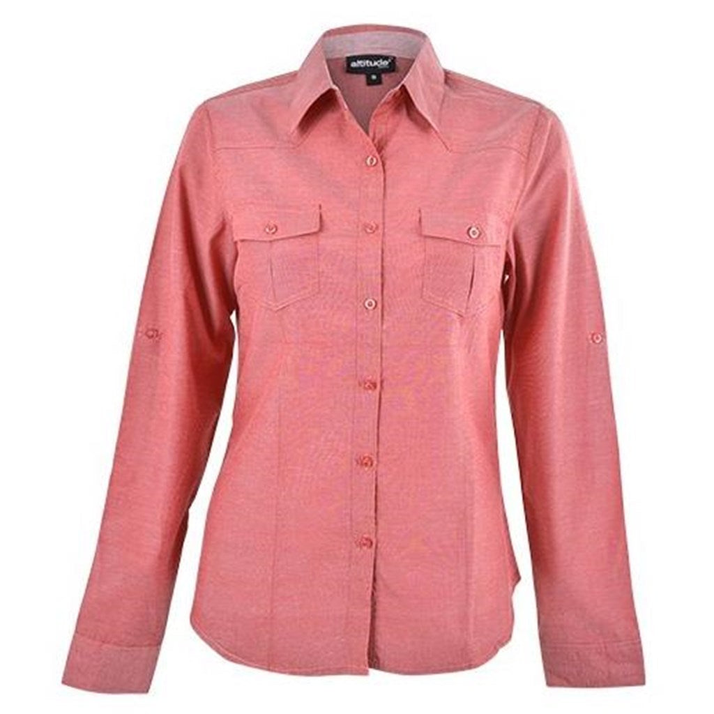 Ladies Long Sleeve Ruby Shirt - Red RED