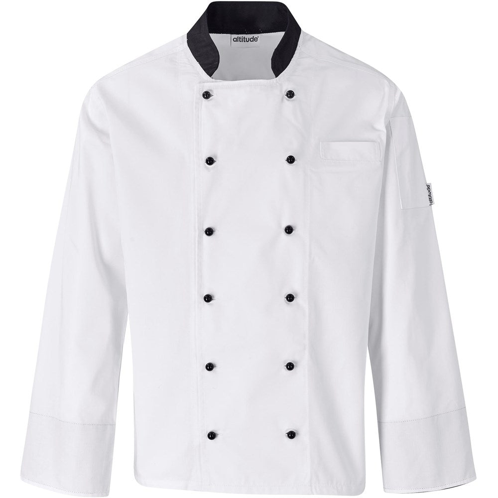 Unisex Long Sleeve Toulon Chef Jacket WHITE