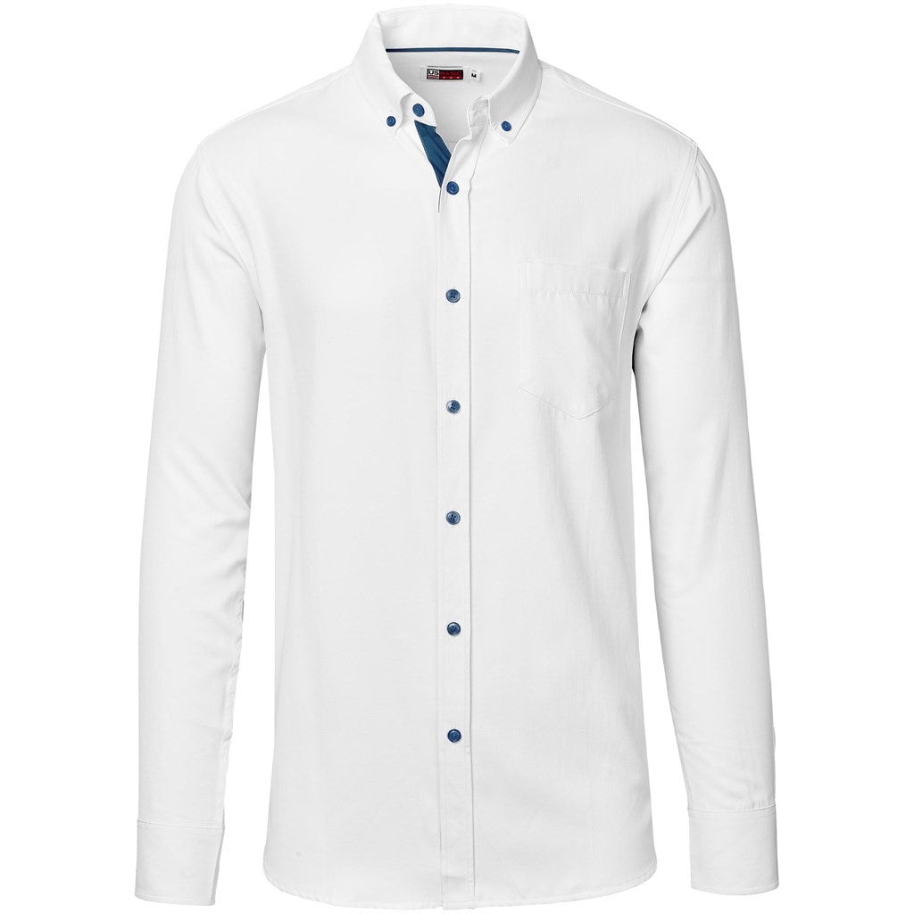 Mens Long Sleeve Casablanca Shirt - Navy NAVY
