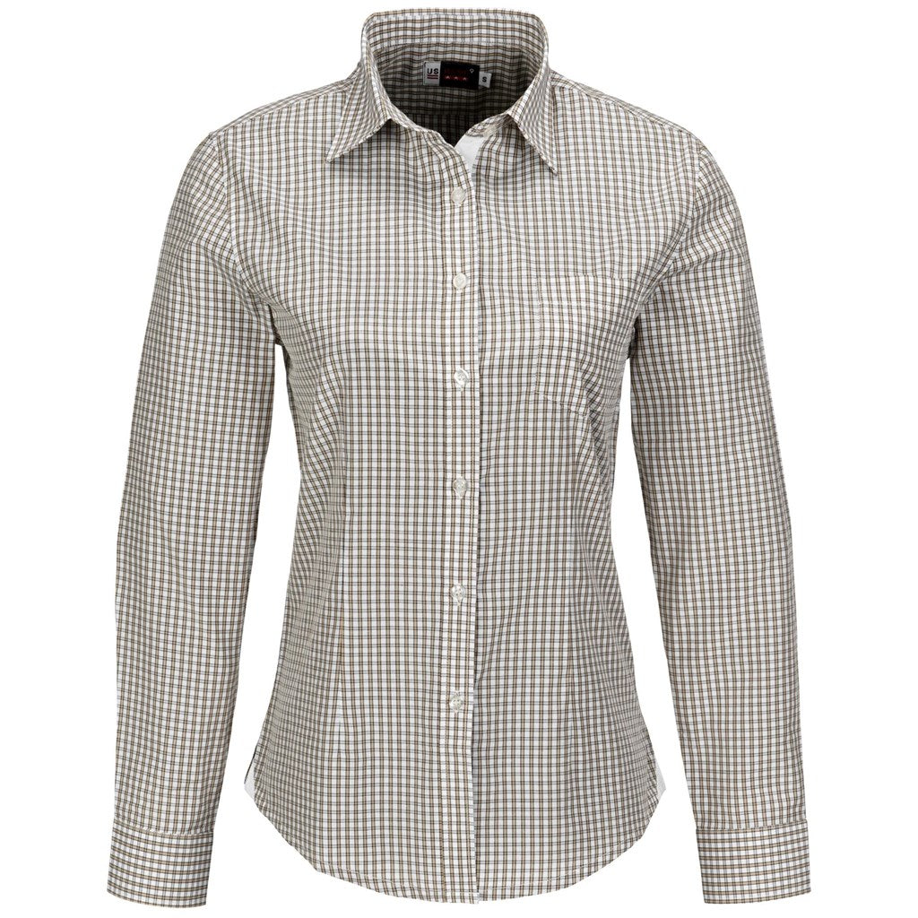 Ladies Long Sleeve Kenton Shirt - Khaki KHAKI