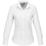 Ladies Long Sleeve Huntington Shirt - White Black WHITE BLACK