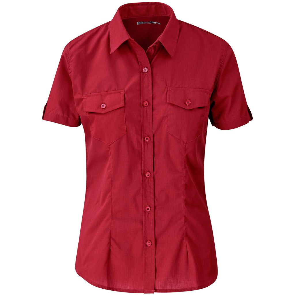 Ladies Short Sleeve Kensington Shirt - Red RED