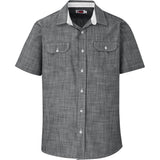 Mens Short Sleeve Windsor Shirt - Grey GREY