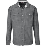 Mens Long Sleeve Windsor Shirt - Grey GREY