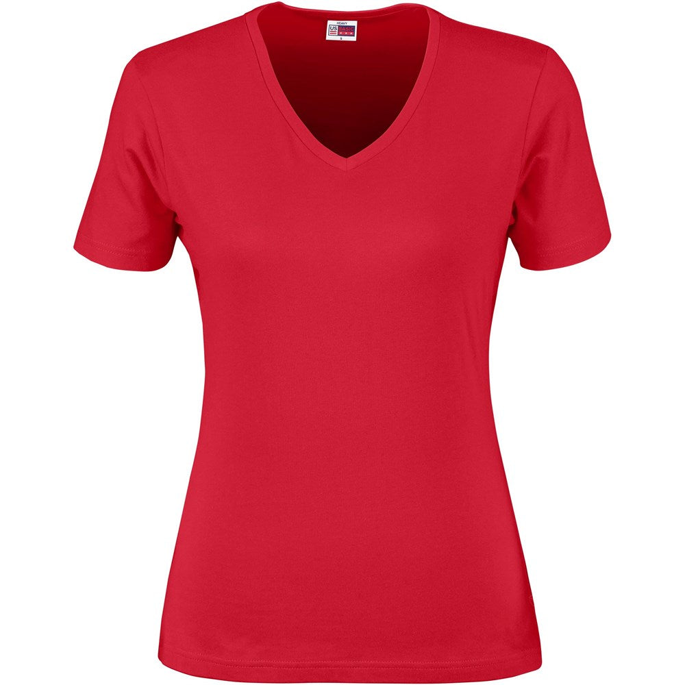 Ladies Super Club 165 V-Neck T-Shirt RED