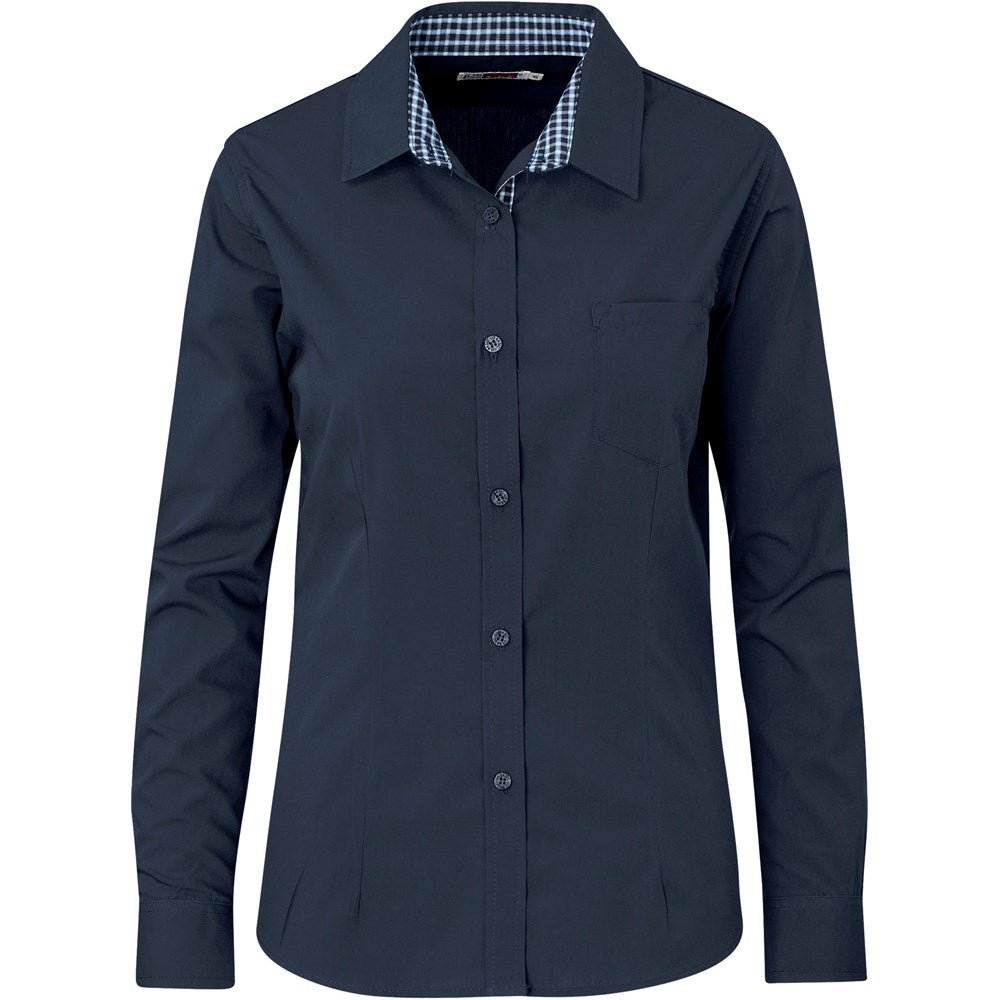 Ladies Long Sleeve Warrington Shirt - Navy NAVY