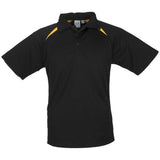 Kids Splice Golf Shirt - Black Yellow BLACK YELLOW