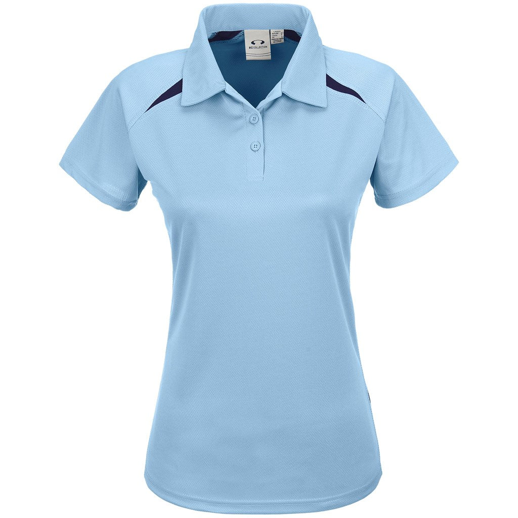 Ladies Splice Golf Shirt - Light Blue LIGHT BLUE