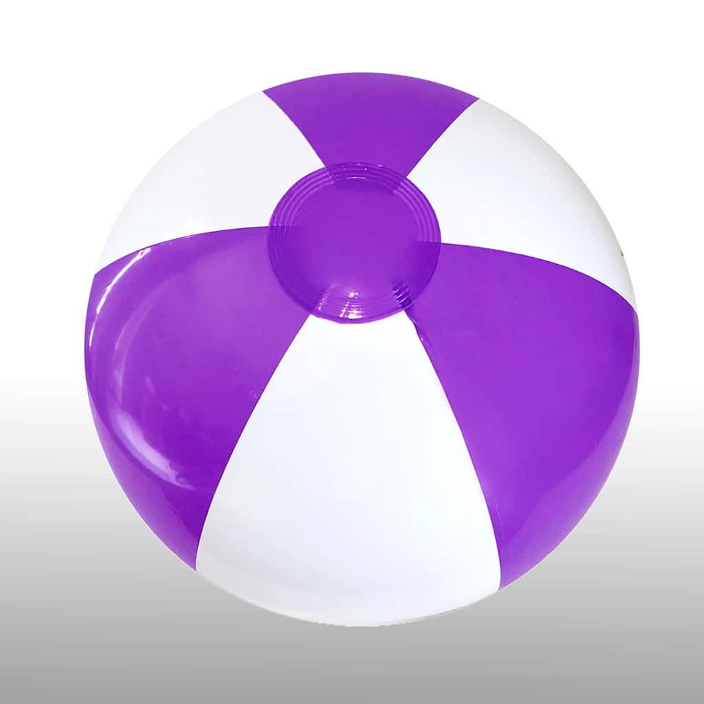 Beach Balls – 40cm .Purple & White