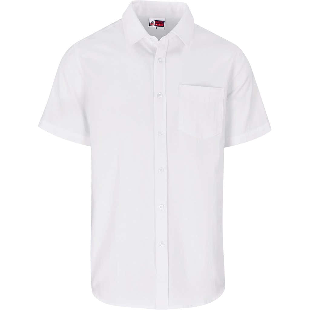 Mens Short Sleeve Oxford Shirt WHITE