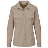 Ladies Long Sleeve Mawenzi Twill Shirt KHAKI