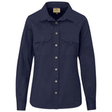 Ladies Long Sleeve Mawenzi Twill Shirt NAVY