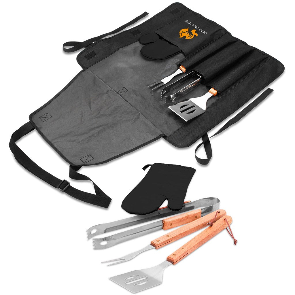 Altitude Griller 4-Piece Braai Apron Set BLACK