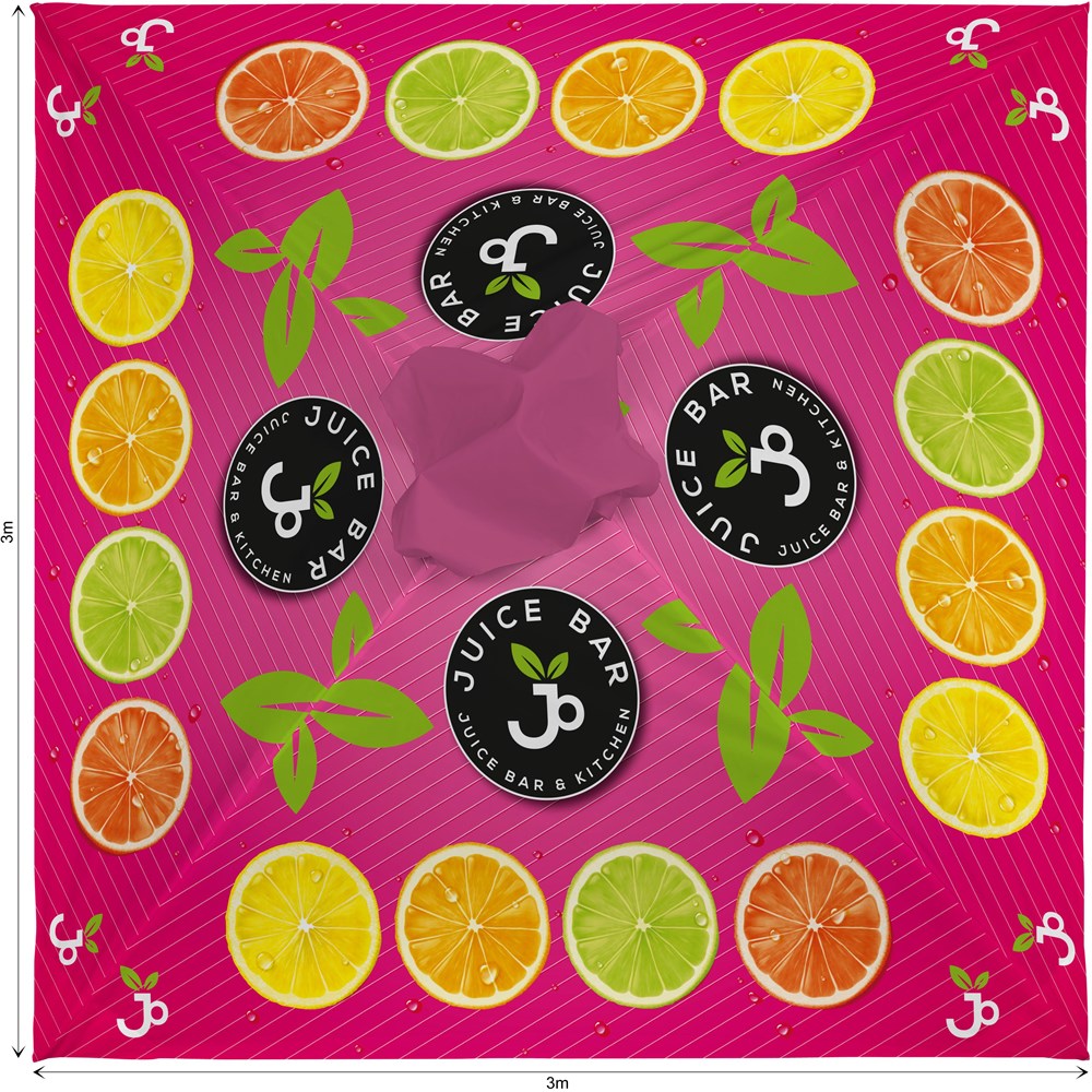 Sublimated Parasol Roof 3m x 3m Default Title