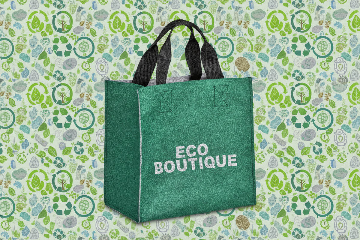 Pre-Production Sample Hoppla Loopa Recycled PET Felt Tote Bag Light Grey