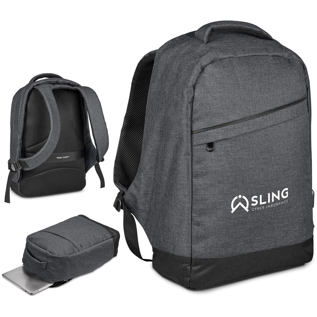 Swiss Cougar Munich Anti-Theft Laptop Backpack DARK GREY