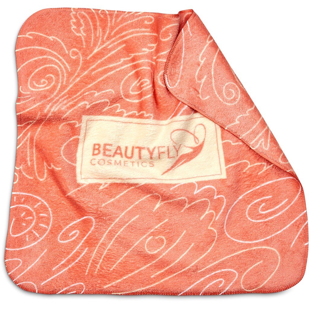 Pre-Printed Sample Hoppla Glamour Makeup Remover Cloth - Double-Sided Branding SOLID WHITE