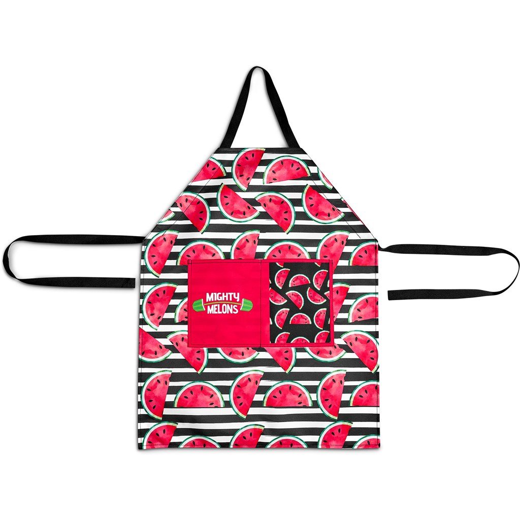 Pre-Printed Sample Hoppla Wynberg Front Pocket Apron BLACK