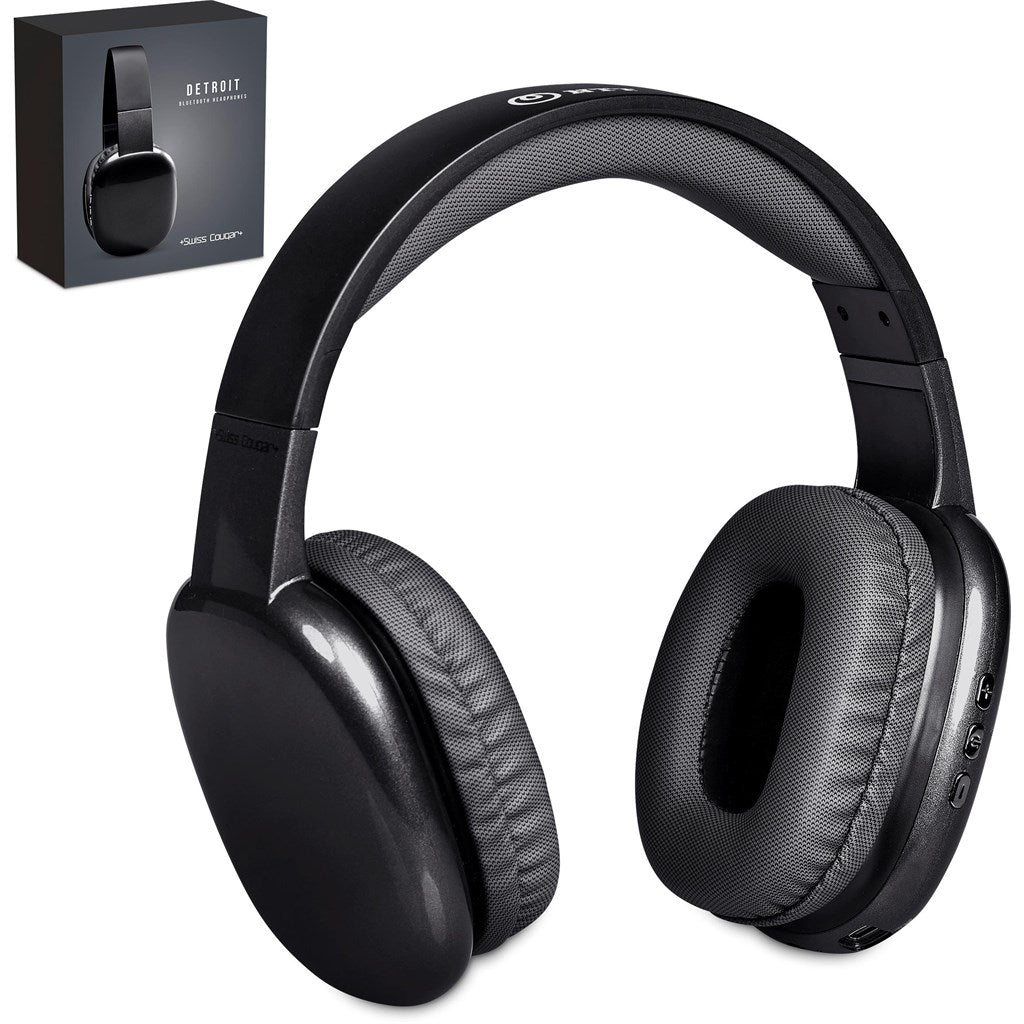 Swiss Cougar Detroit Bluetooth Headphones GUN METAL