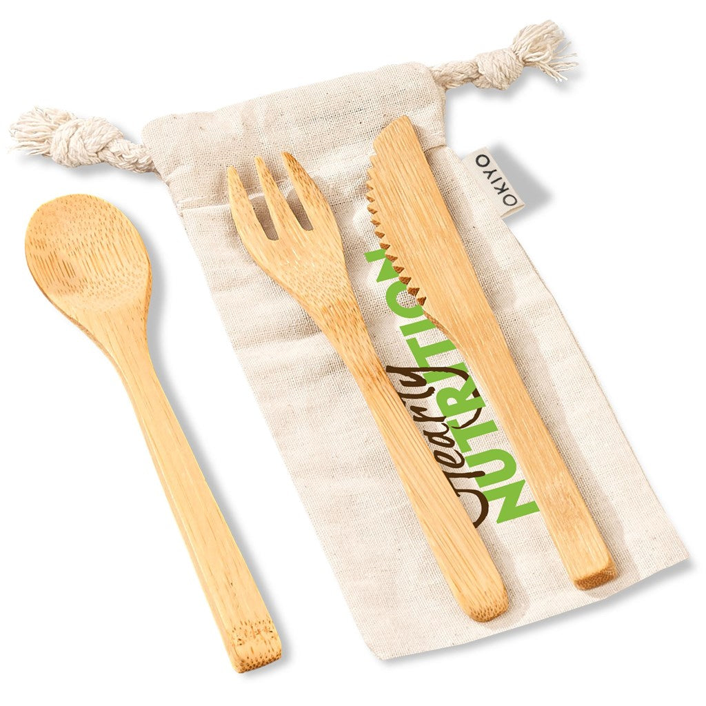 Okiyo Nakama Bamboo Cutlery Set NATURAL