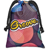 Pre-Printed Sample Hoppla Atlantic Mini Polyester Drawstring Pouch BLACK
