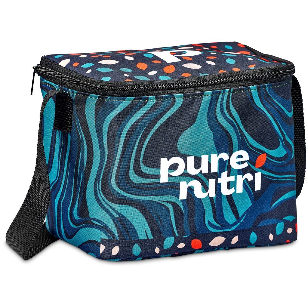 Pre-Printed Sample Hoppla Sea Port 6 Can Cooler BLACK