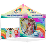 Coated Steel Sublimated Gazebo 3m x 3m - 1 Half-Wall Skin - 1 Full-Wall Skin Default Title