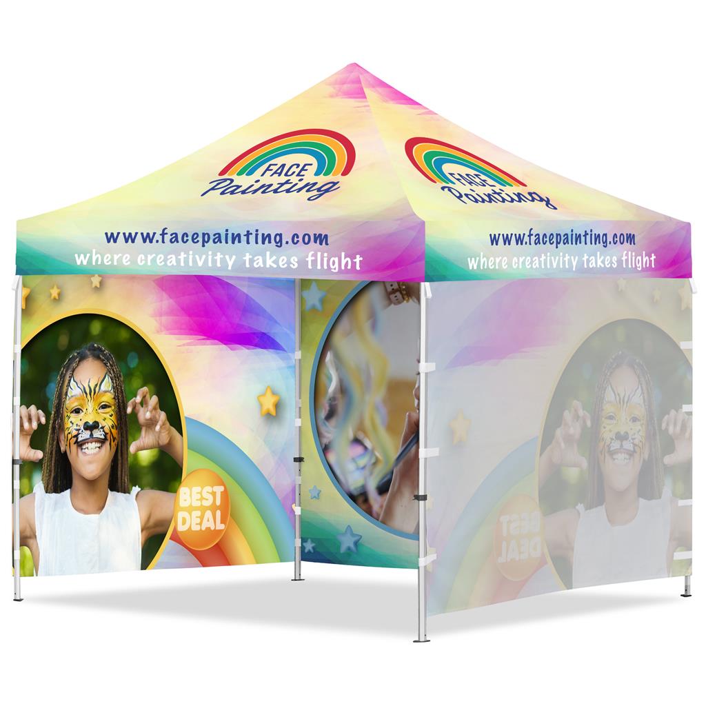 Coated Steel Sublimated Gazebo 3m x 3m - 3 Full-Wall Skins Default Title