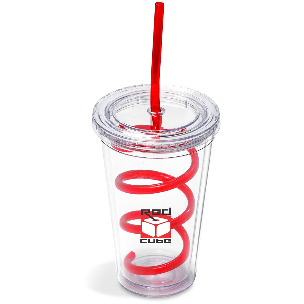 Malibu Tumbler & Twisty Straw Tumbler RED
