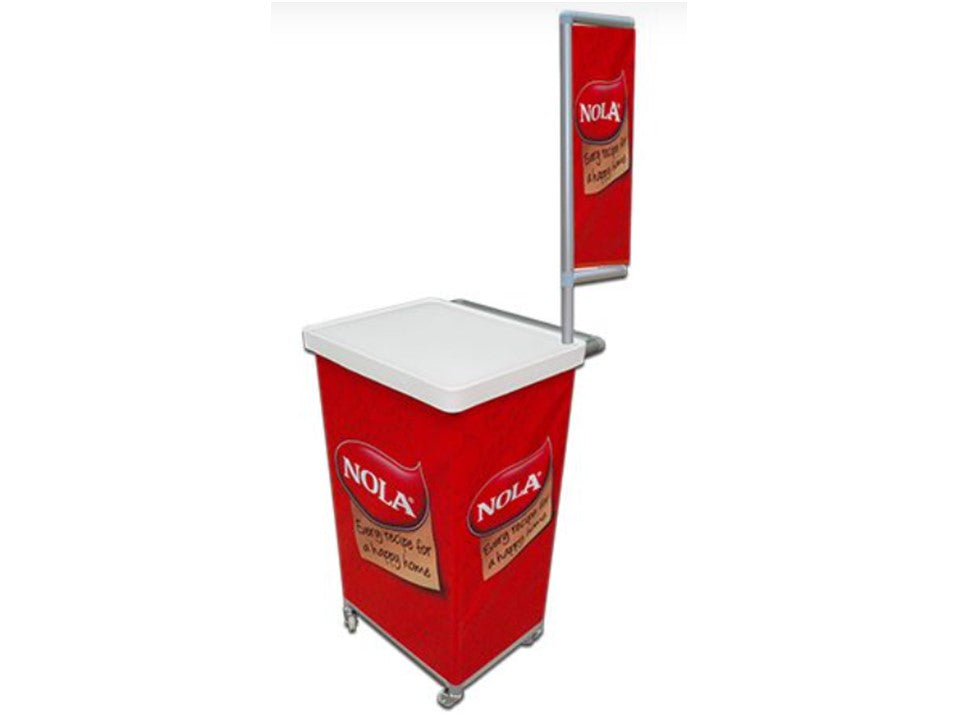 Demo Table / Trolley Trolley with Ad post