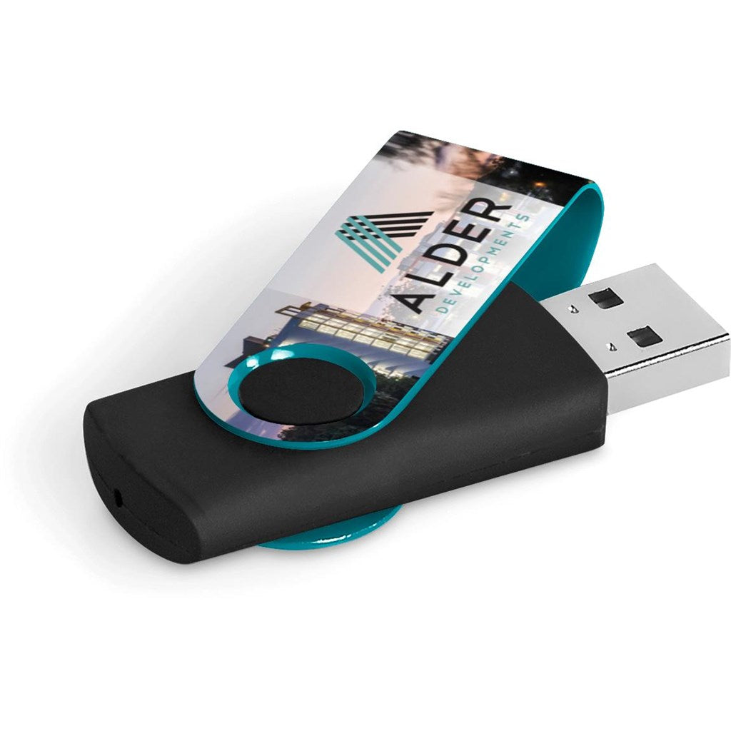 Axis Gyro Black Flash Drive - 32GB 32GB TURQUOISE
